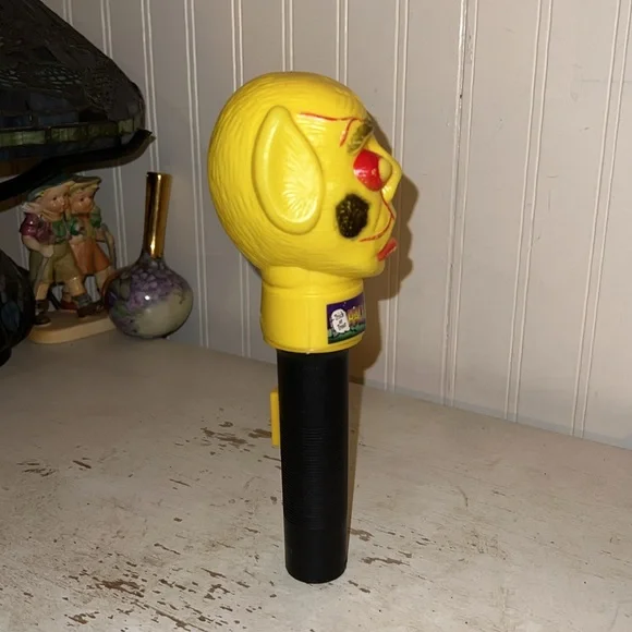 Vintage Halloween blow mold monster flashlight light